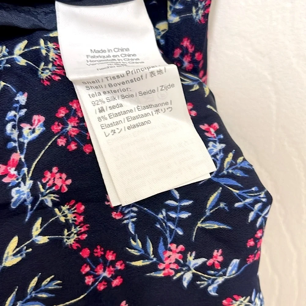 NWT J.Crew Ruffle Stretch Silk Dress in Wisp Floral